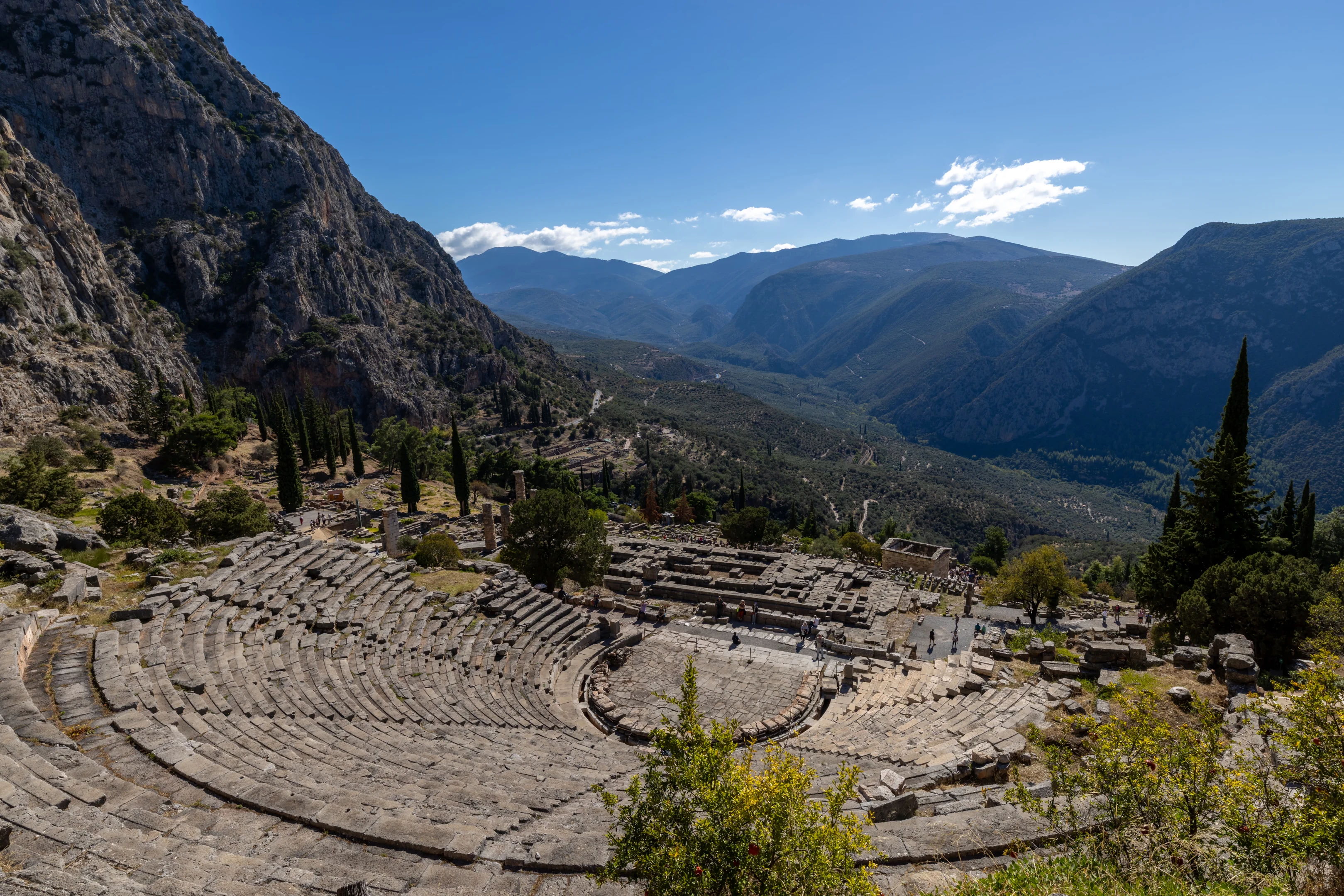 Tha ancient theatre at Delphi.