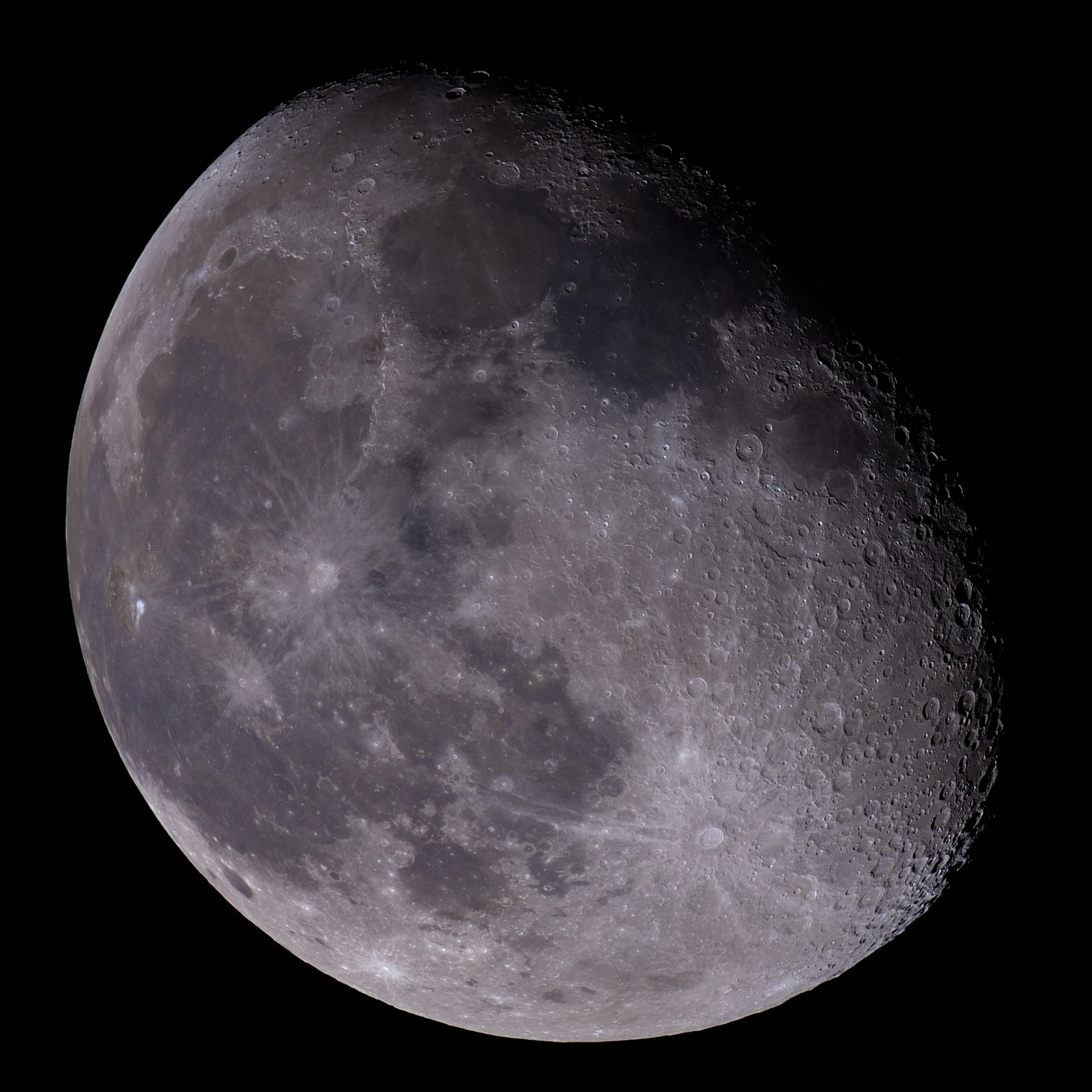 A photo of a waning gibbous moon on 8 November 2025.