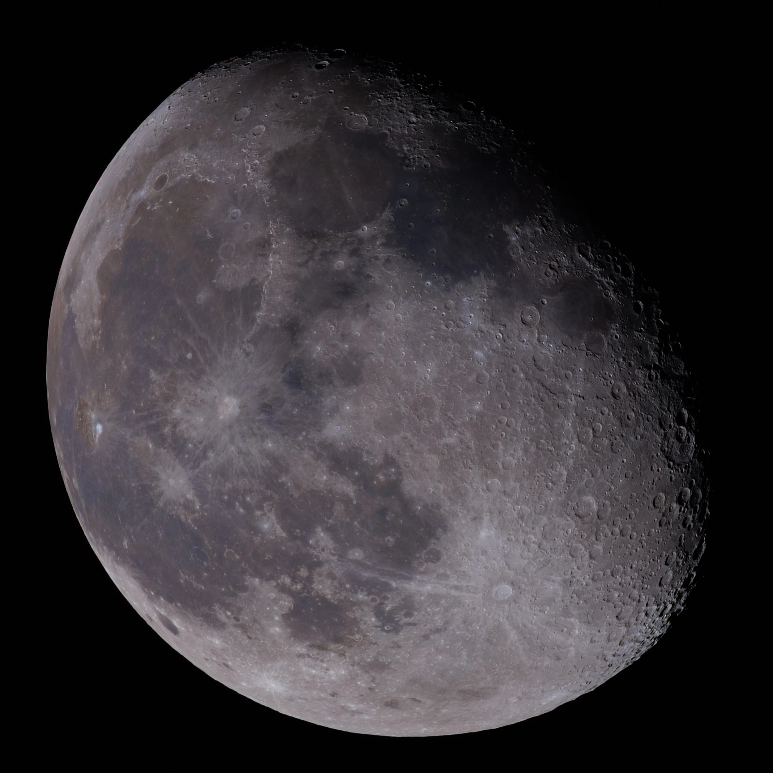 A photo of a waning gibbous moon on 8 November 2025.