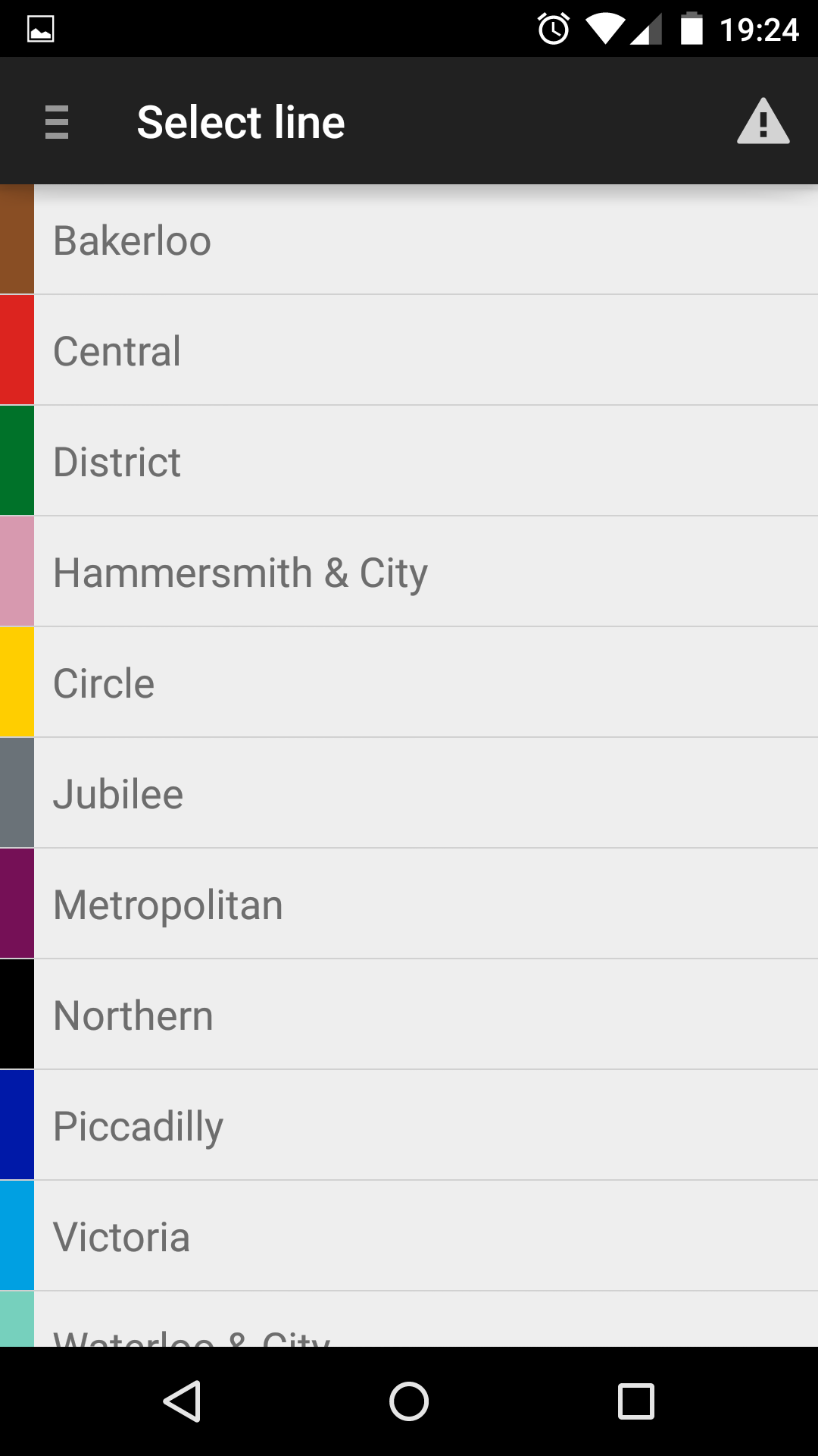 A list of lines