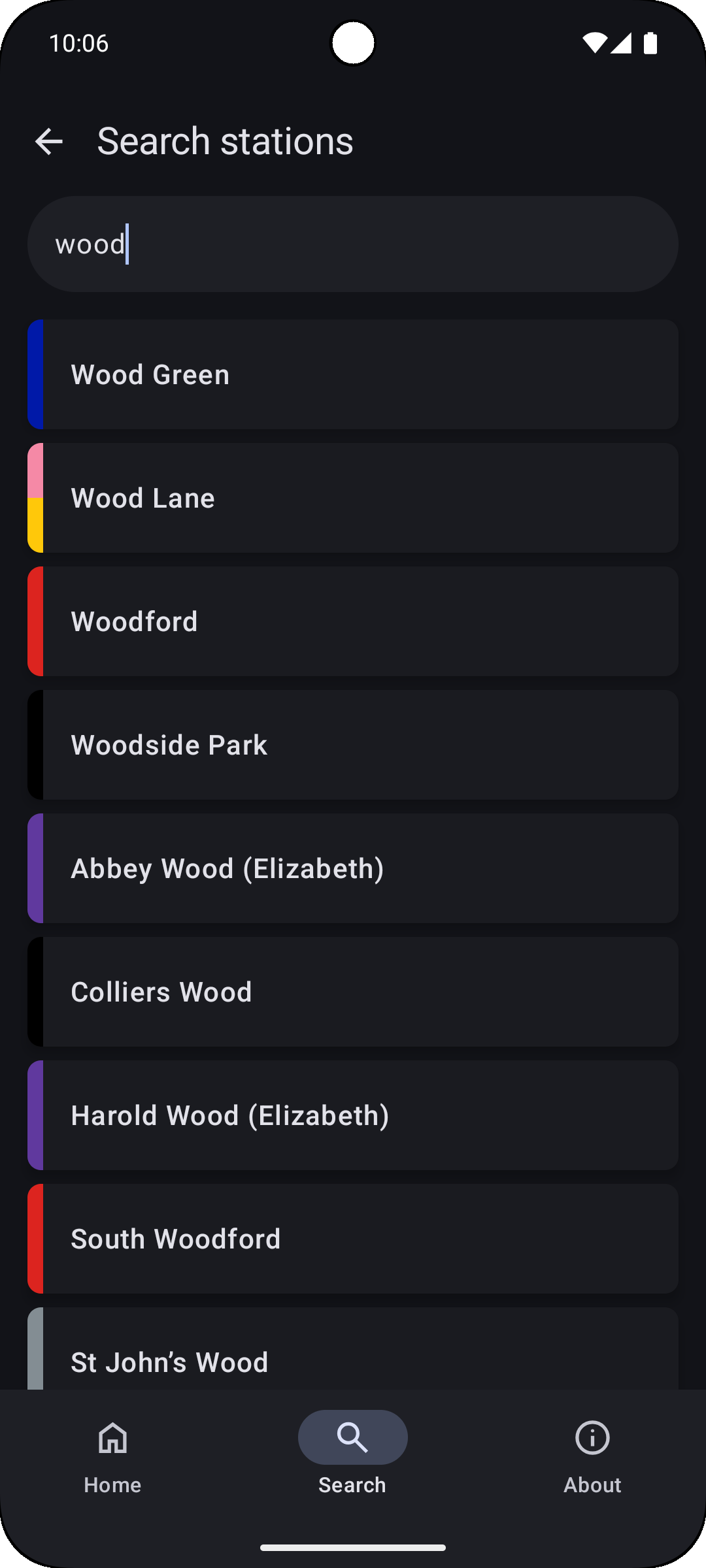 Search for stations